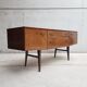Vintage mid century walnut effect compact scandinavian sideboard