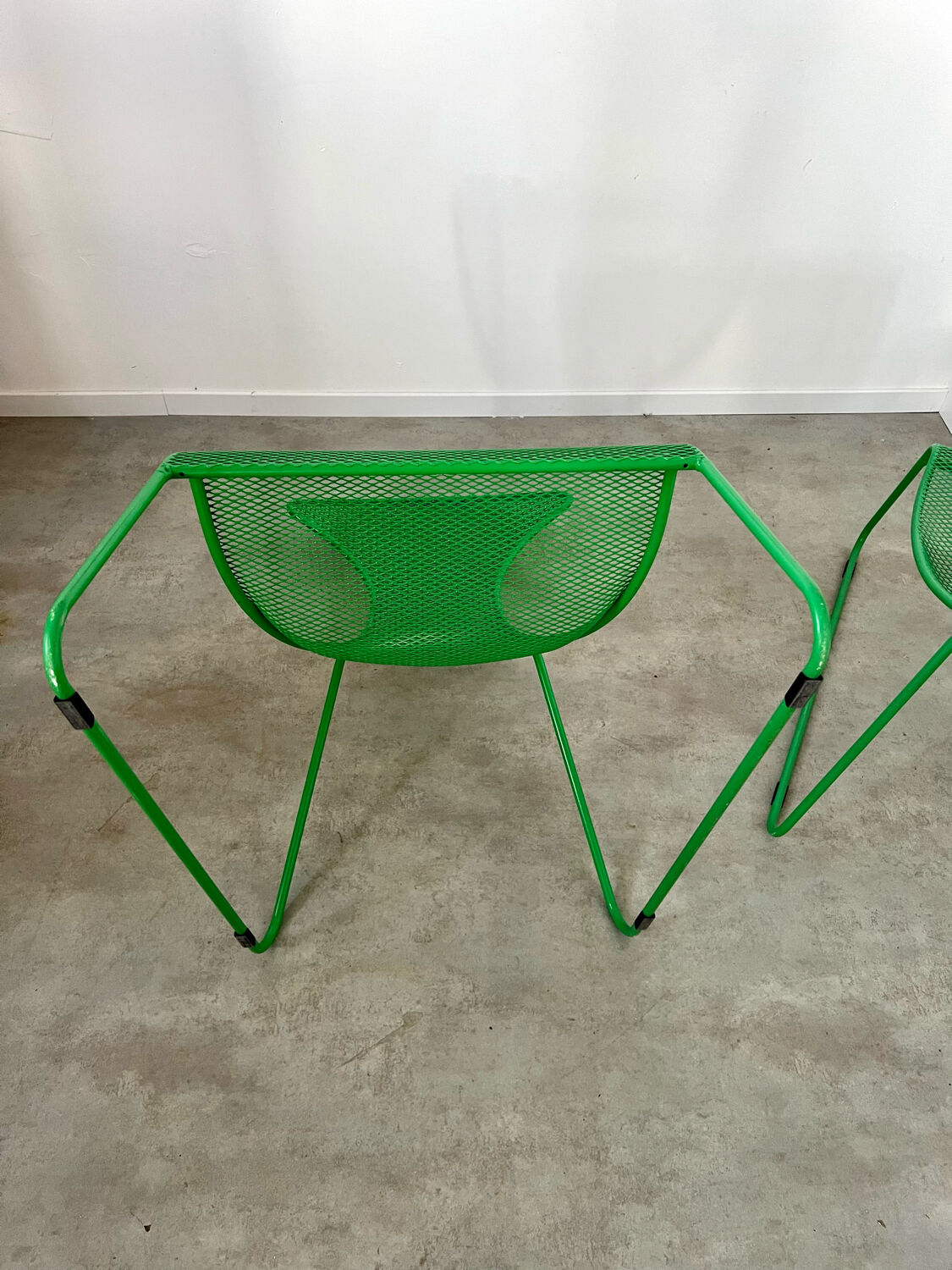 Set 2 armchairs green ikea vintage ps 2012 design wiebke braasch vintage metal