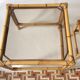 Trio de tables basses en rotin vintage