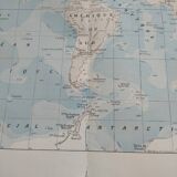 Old geographical map seas currents isobars isotherms Larousse