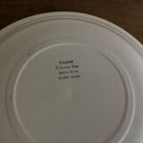 Set of 6 salins 1960s golfe juan black calotte plates