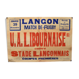 "Rugby Match" poster - City of Langon - 1930s