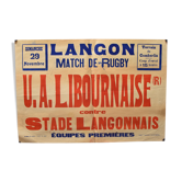 "Rugby Match" poster - City of Langon - 1930s