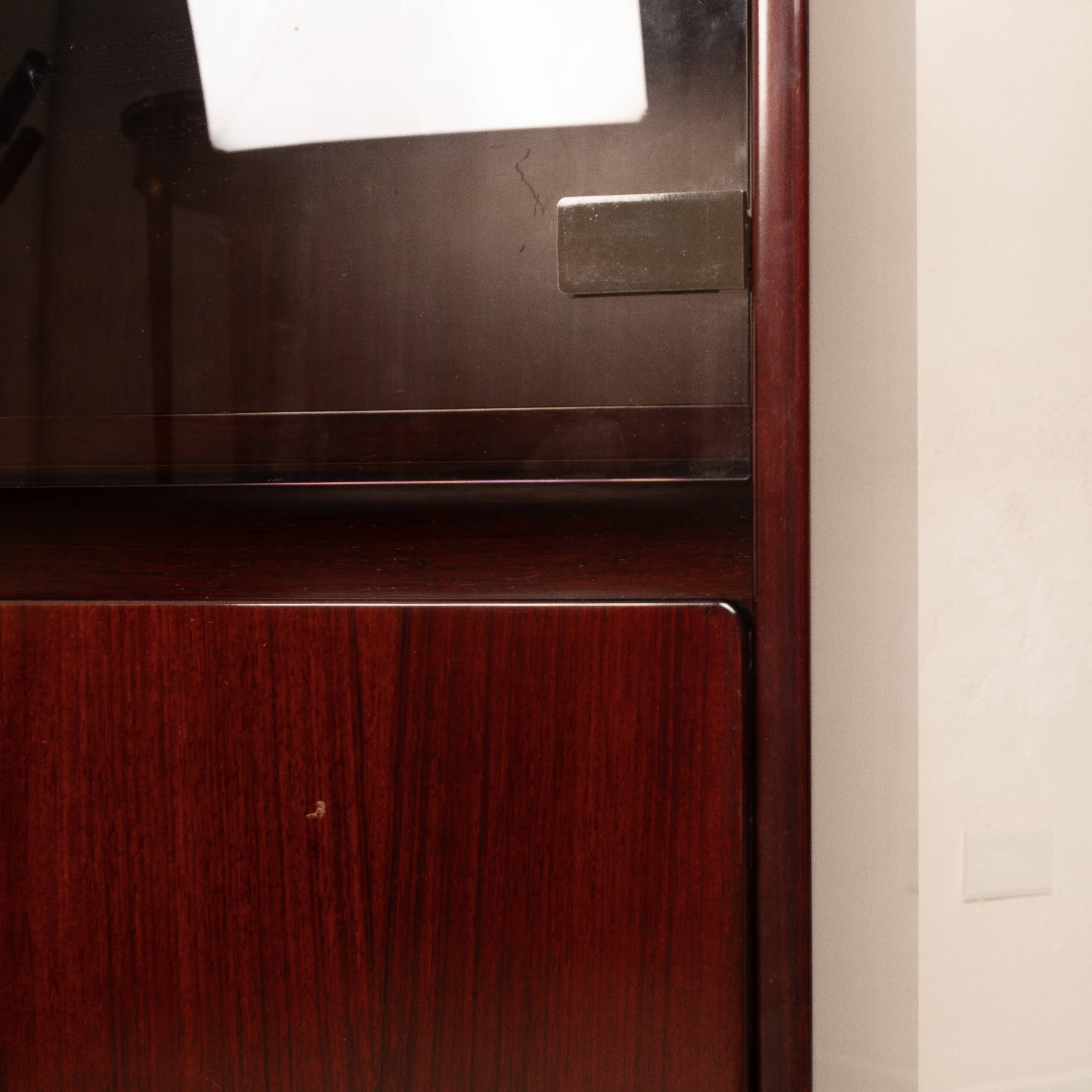 African Rosewood Daniel Cabinet by Paolo Piva for FAMA