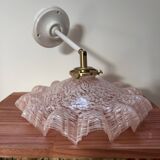 Pink Clichy glass tilting wall light
