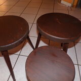 Lot of 3 tripod stools