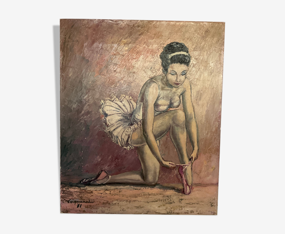 Toile danseuse signée Coquenet 71
