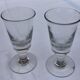 2 old bistro glasses, flared, in blown glass