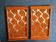 Two wooden and glass trays
