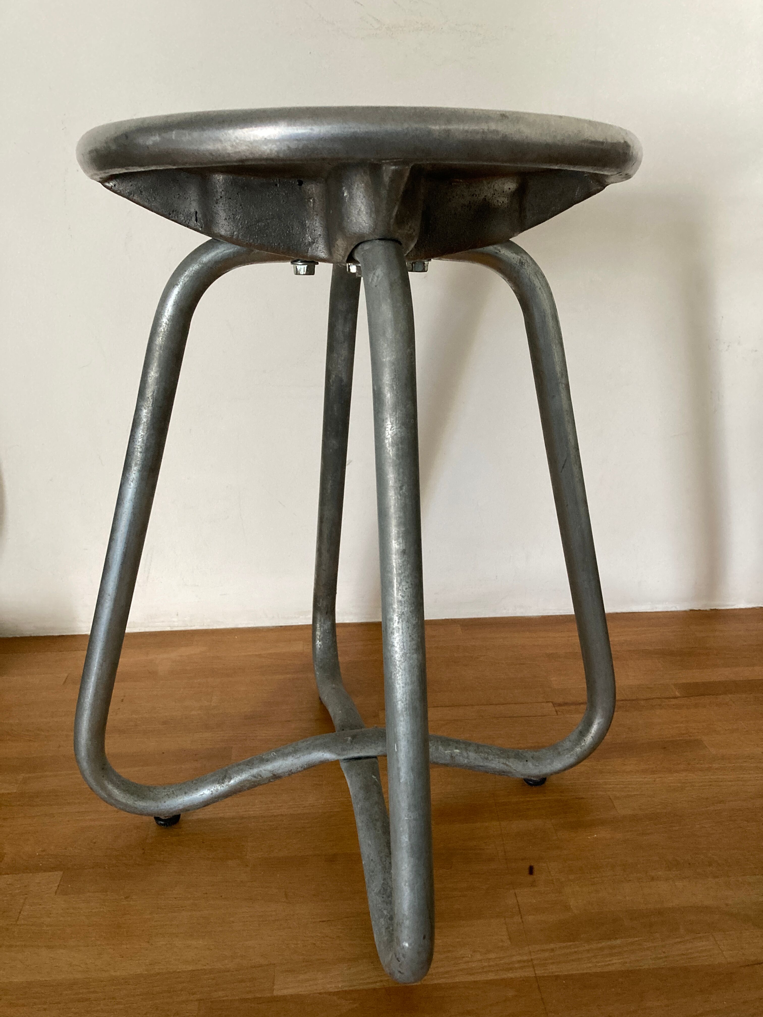 Habitat aluminium cast iron stool 1980