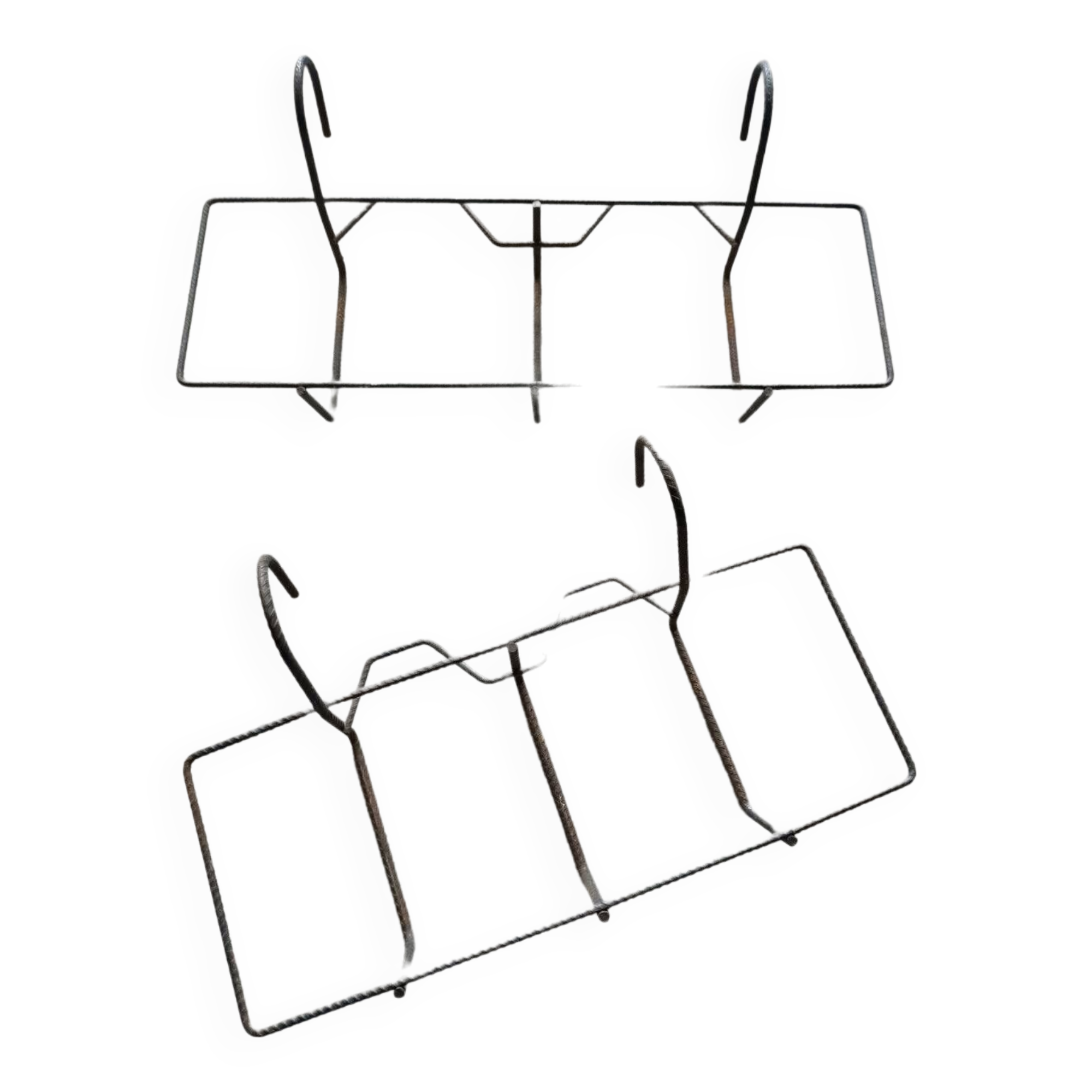 Vintage twisted iron planter