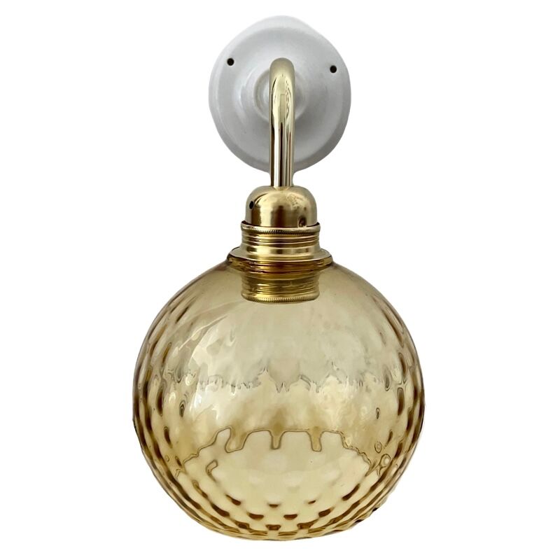 New electrified golden globe wall lamp