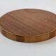 Round checkered tray in marquetry wood, vintage design from the 60s