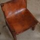 Paco Muñoz, Pair of lounge hunting armchairs, model "Riaza", leather and walnut, 1960