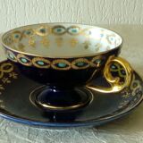 Tasses a cafe the en porcelaine allemande bleu de four jlmenau germany