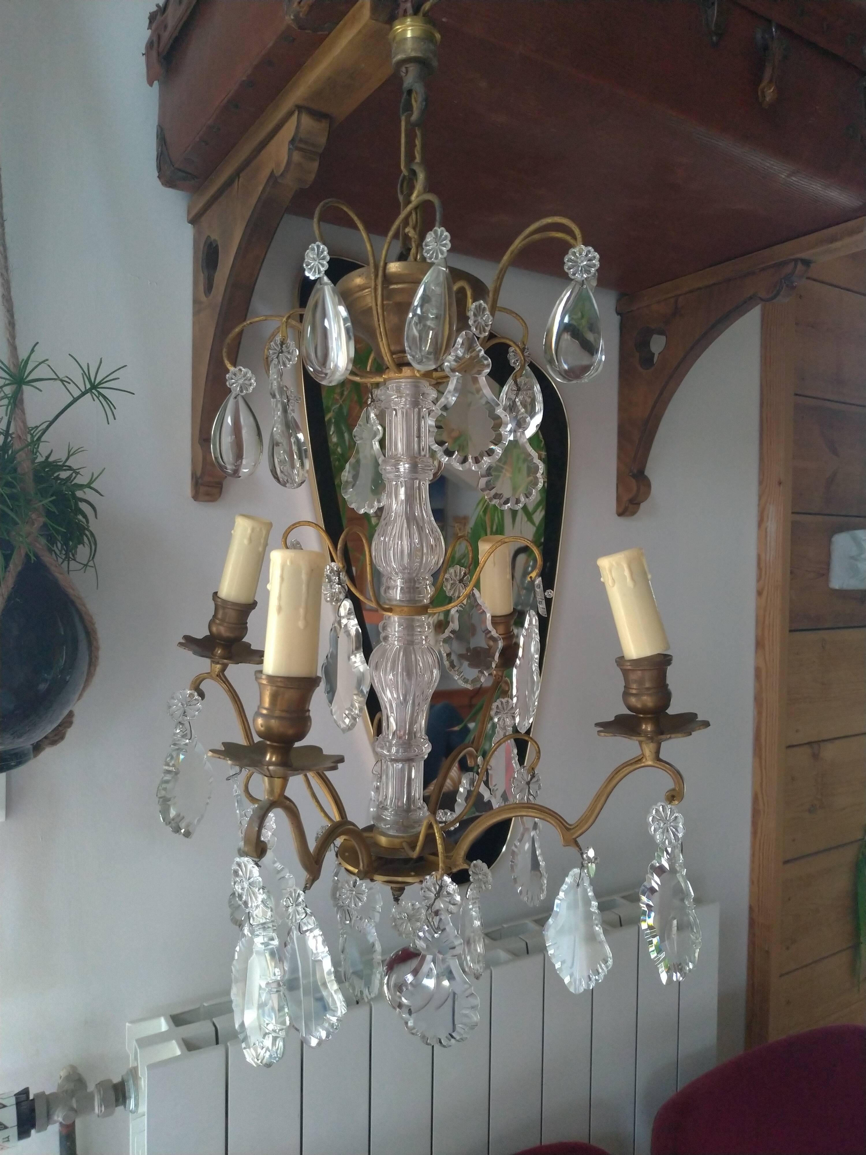 Chandelier and two wall lamps