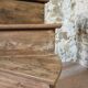 Segment of a spiral staircase in solid oak, early 19th century.