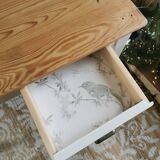 Small table, desk and its patinated chair