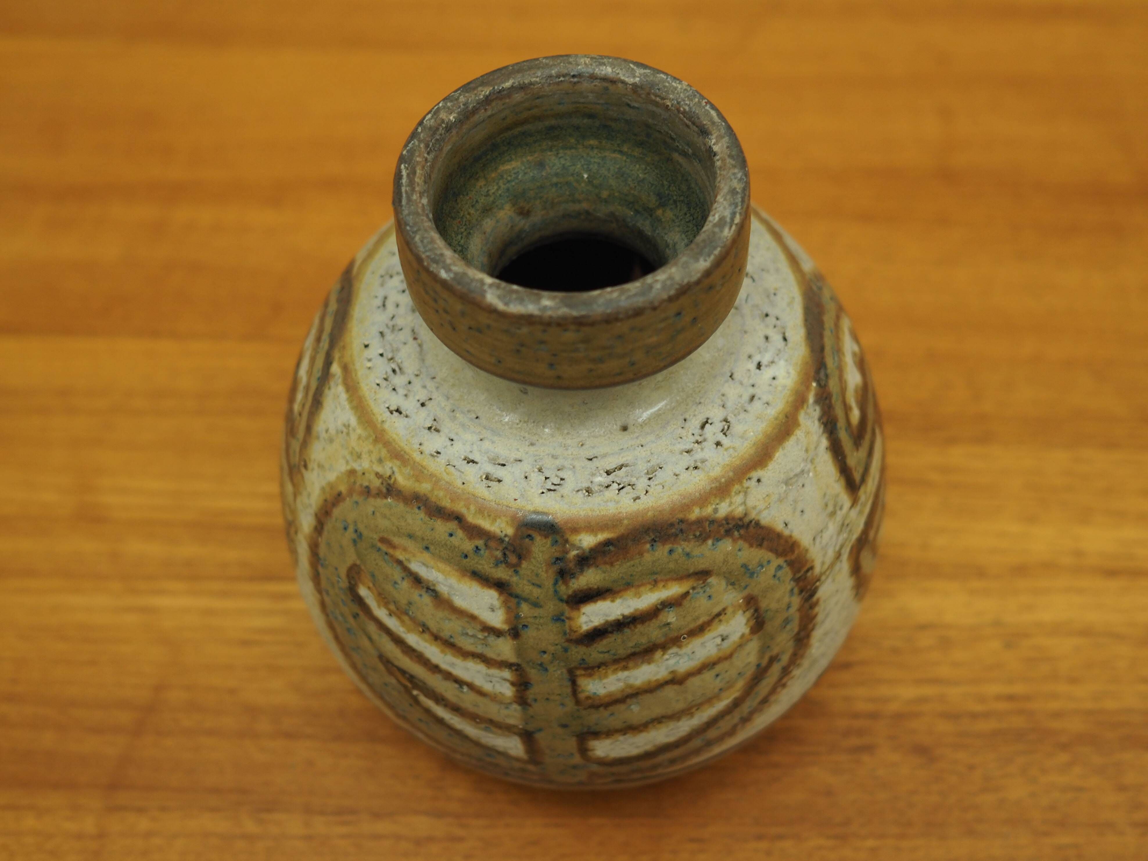 Ceramic vase, Danish design, 1970s, production: Soholm