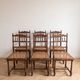 Lot de 6 chaises vintage en bois et canage