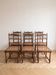 Lot de 6 chaises vintage en bois et canage