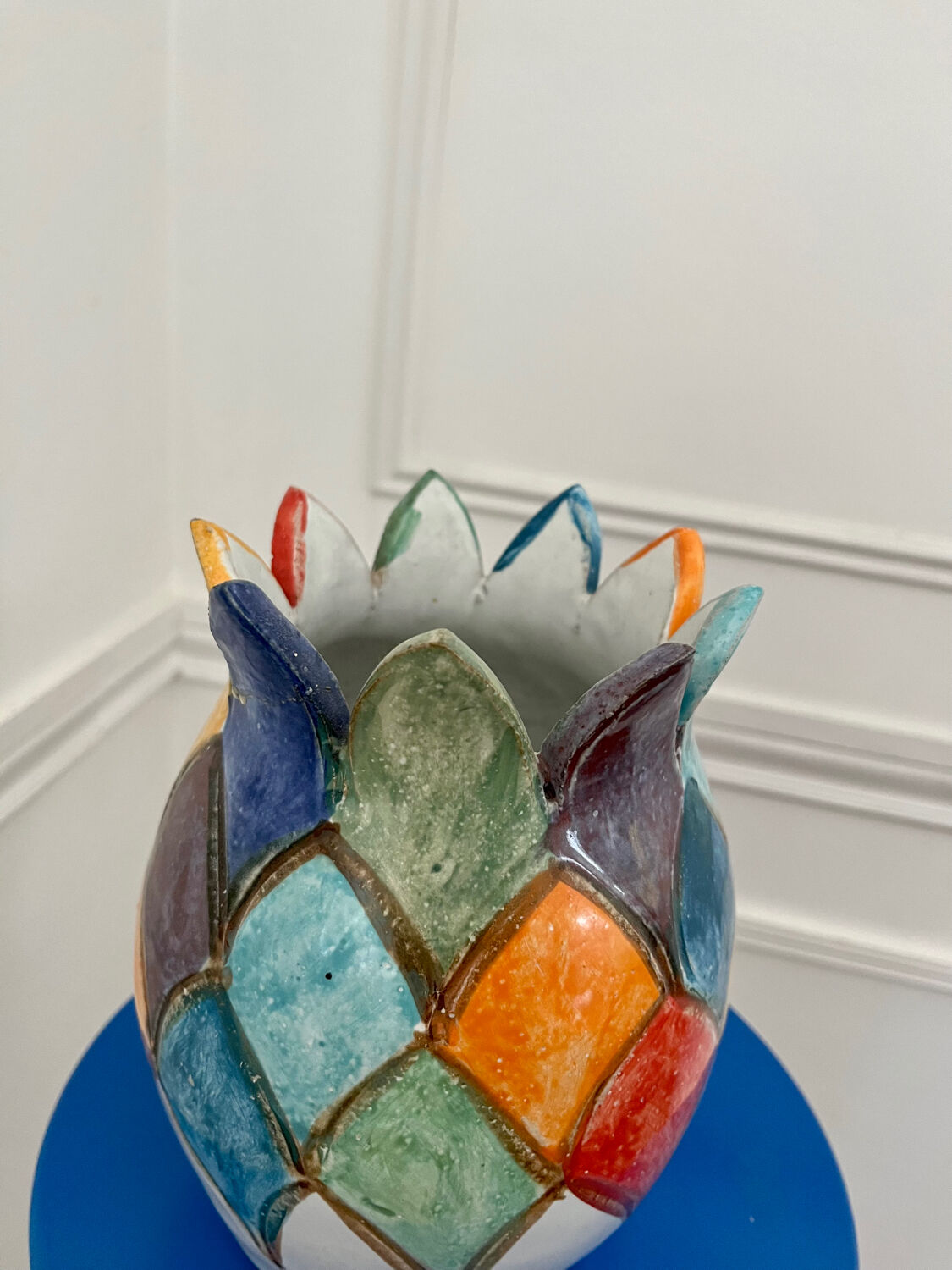 Colorful ceramic vase