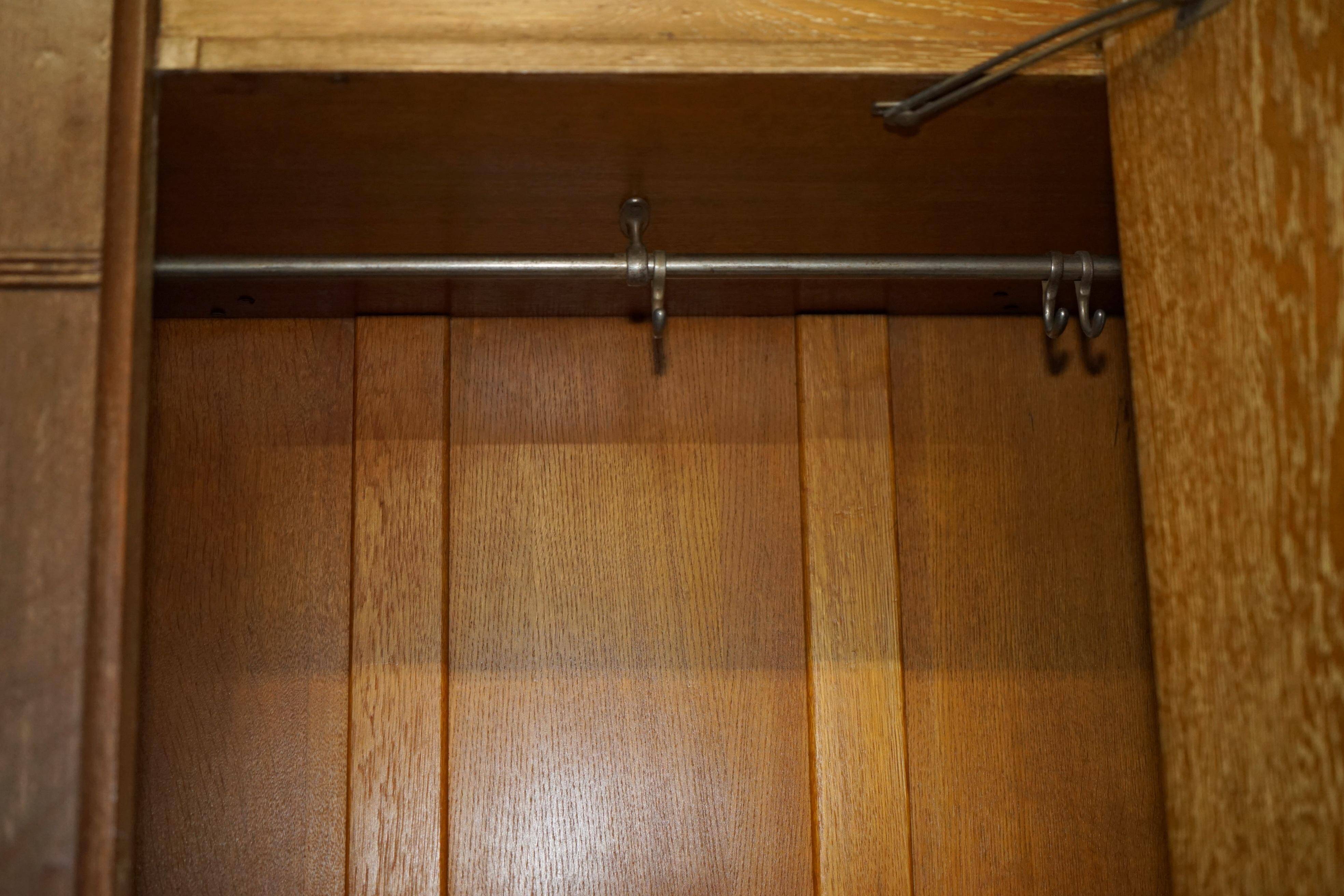 Art Deco wardrobe in bleached oak by Heals