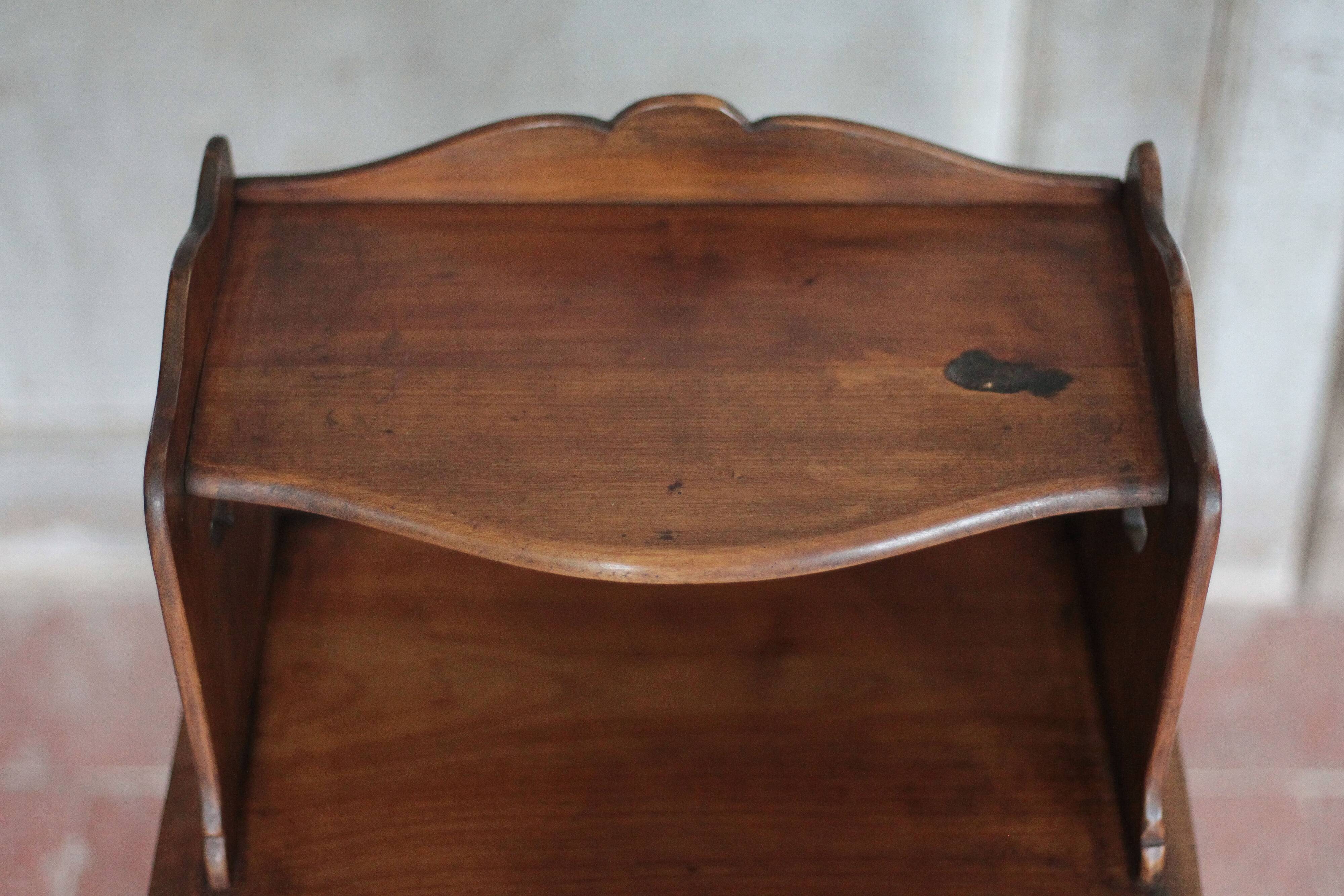 Bedside table, nightstand wood, accent furniture, antique furniture.