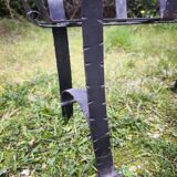 Wrought iron log holder or plant stand