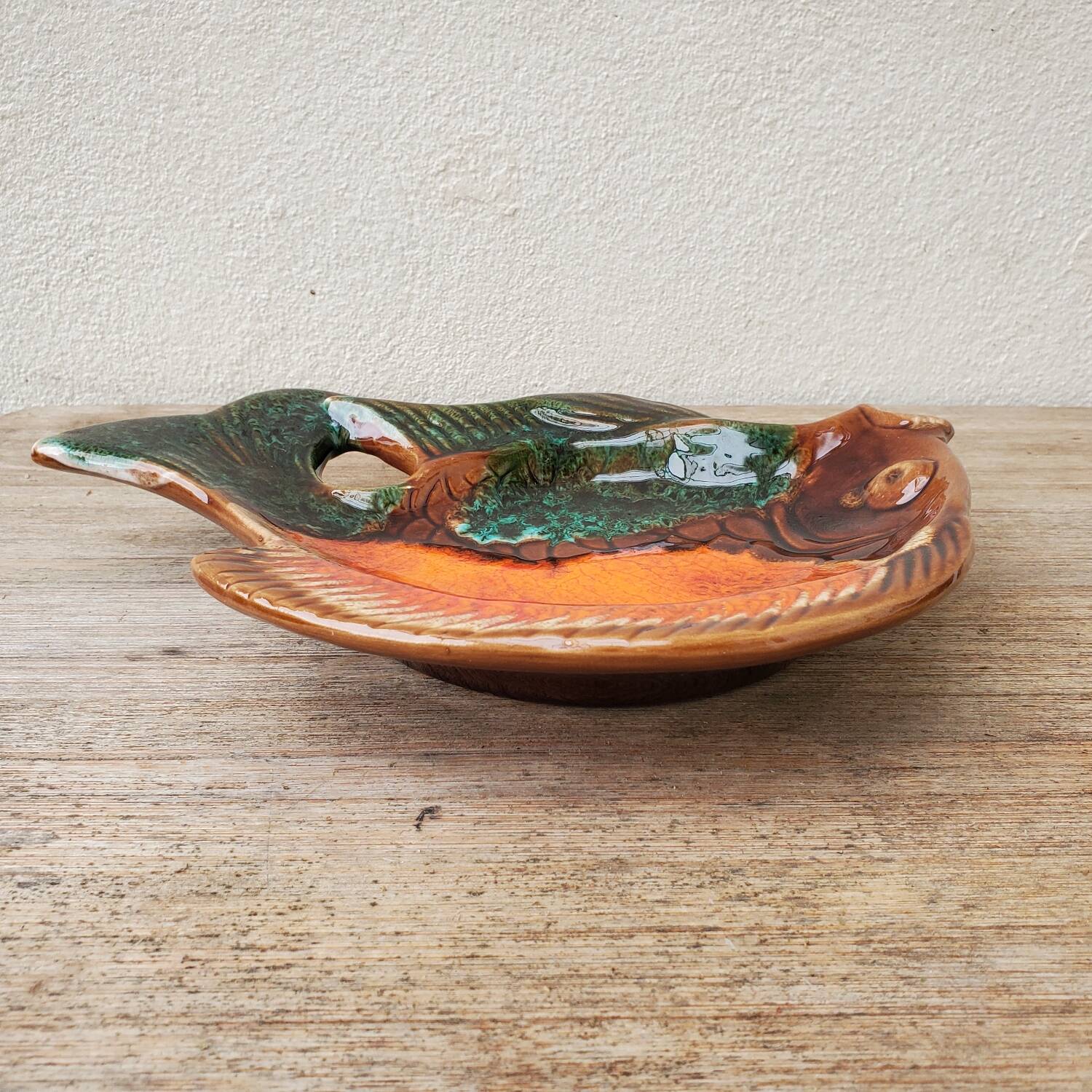 Vintage ceramic fish pocket