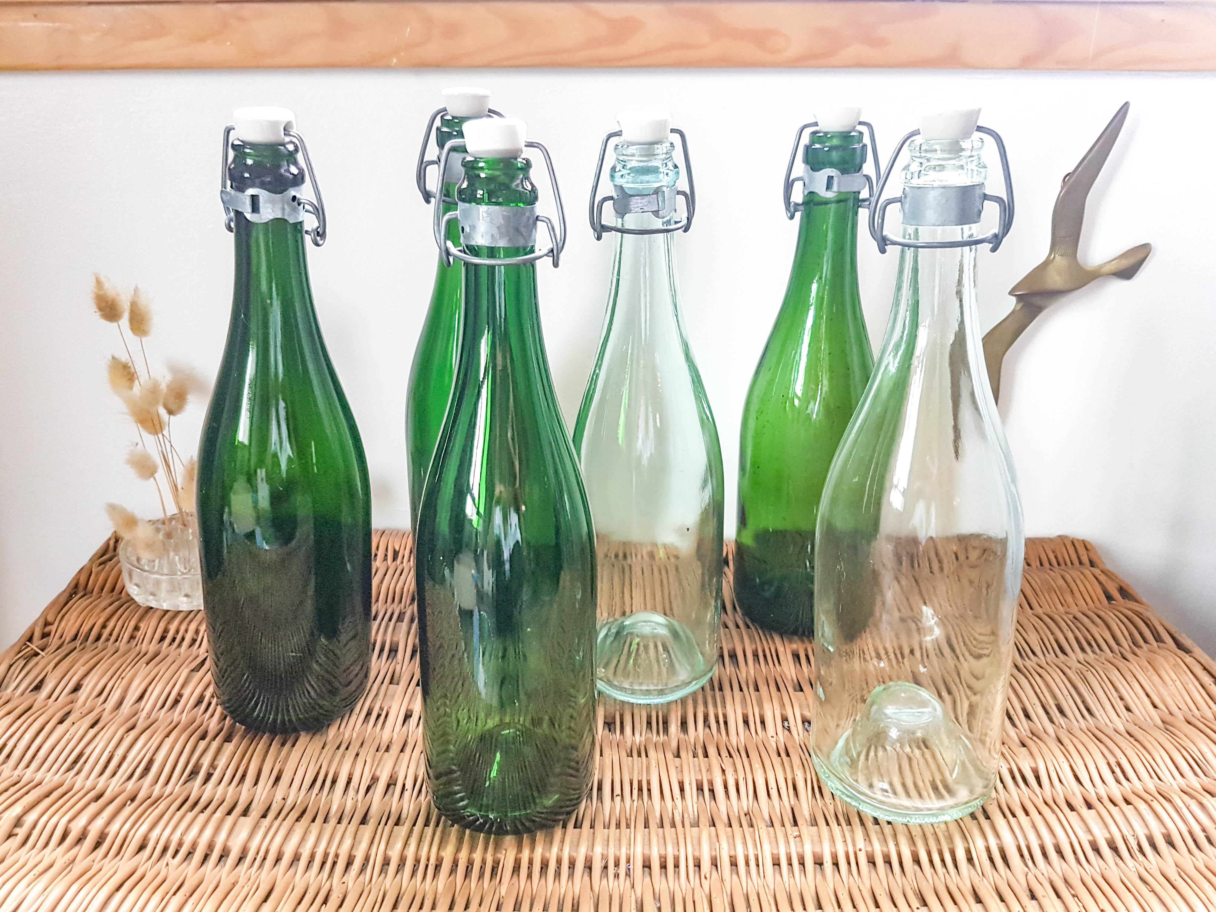 Vintage bottle with porcelain stopper