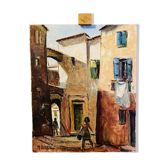 Oil painting on canvas mid-20th century signed M.Petitdidier