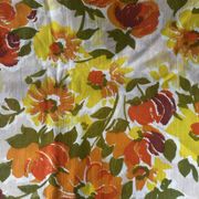 Superb vintage floral printed bolster cover from the seventies.