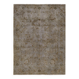 Hand-knotted persian vintage 1970s 250 cm x 333 cm purple wool carpet