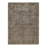 Hand-knotted persian vintage 1970s 250 cm x 333 cm purple wool carpet