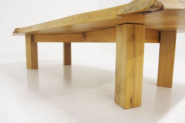 Table basse scandinave en orme, Suède, 1970