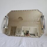 Art Deco beveled mirror tray