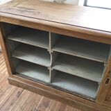 Enfilade meuble de métier chêne coulissant XL