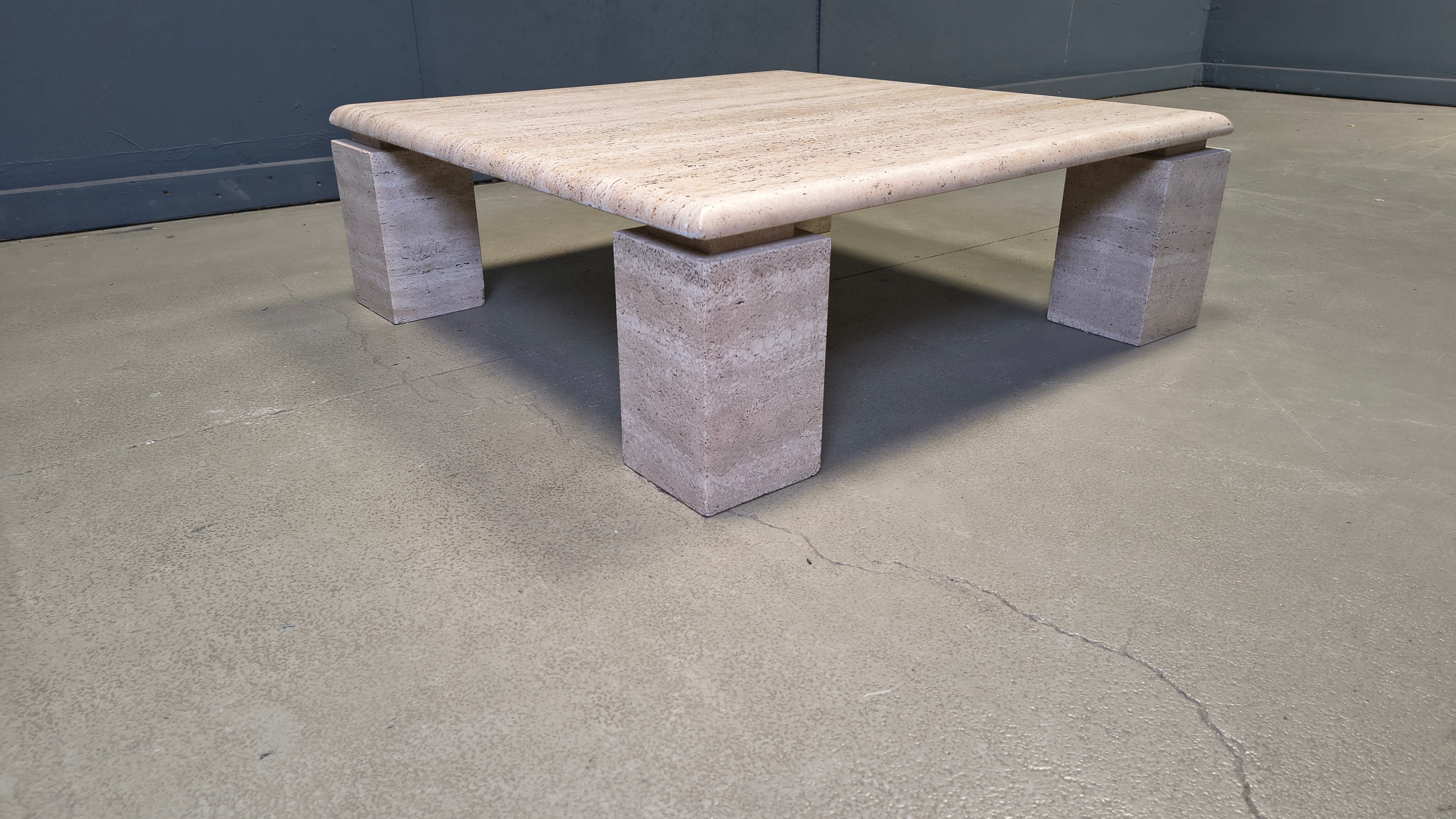 Travertine coffee table 1970s, Italy