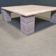 Travertine coffee table 1970s, Italy