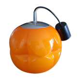 Vintage Putzler pendant lamp in Orange and White Opaline