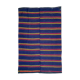 Romanian rug handwoven in wool, purple background with red and yellow stripes 183x133cm