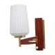 Scandinavian vintage aplique, 60s, teak glass brass