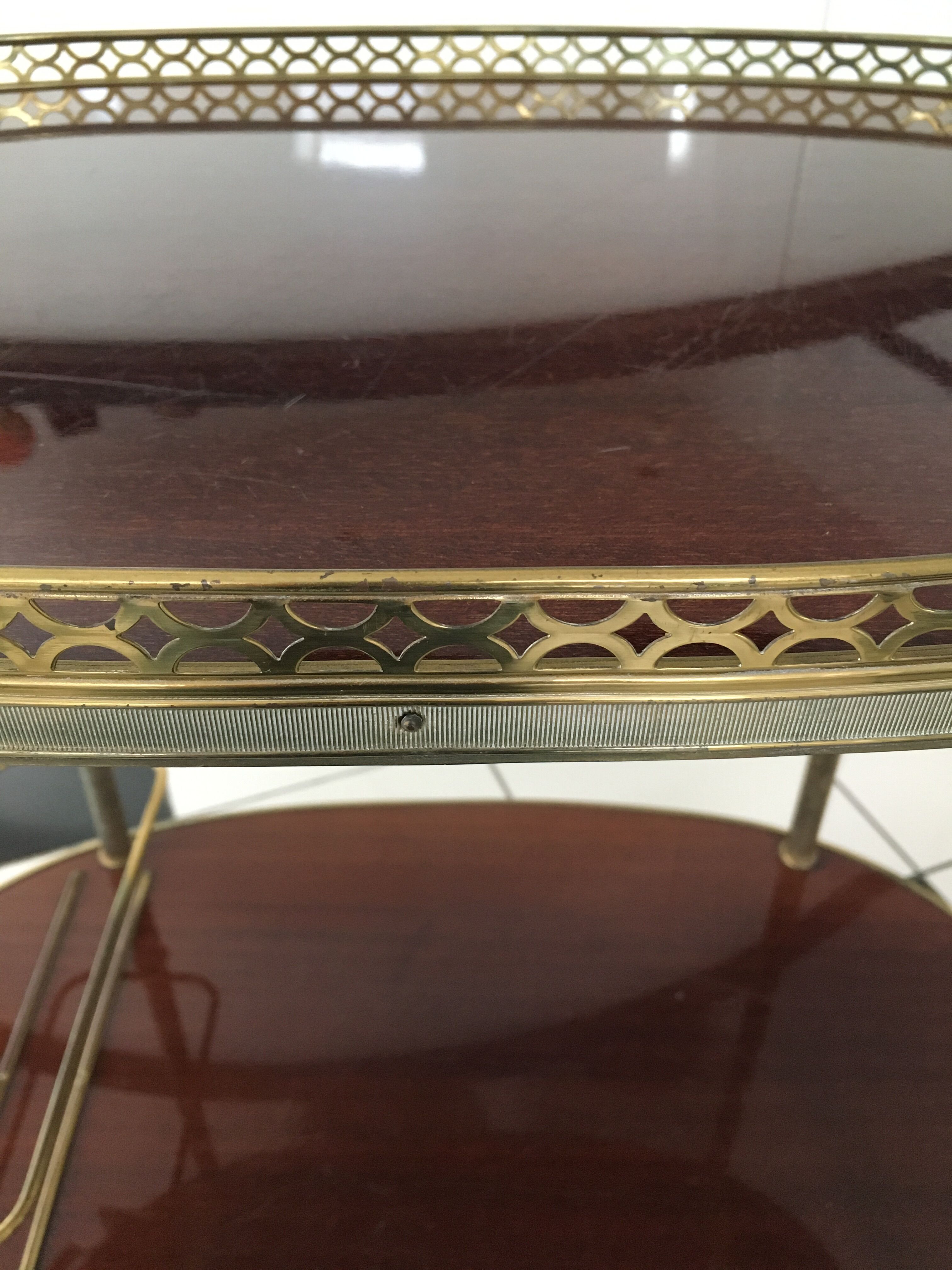 Brass serving table
