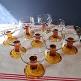 Set of 9 70s glasses