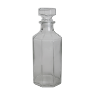 Decanter or transparent glass bottle