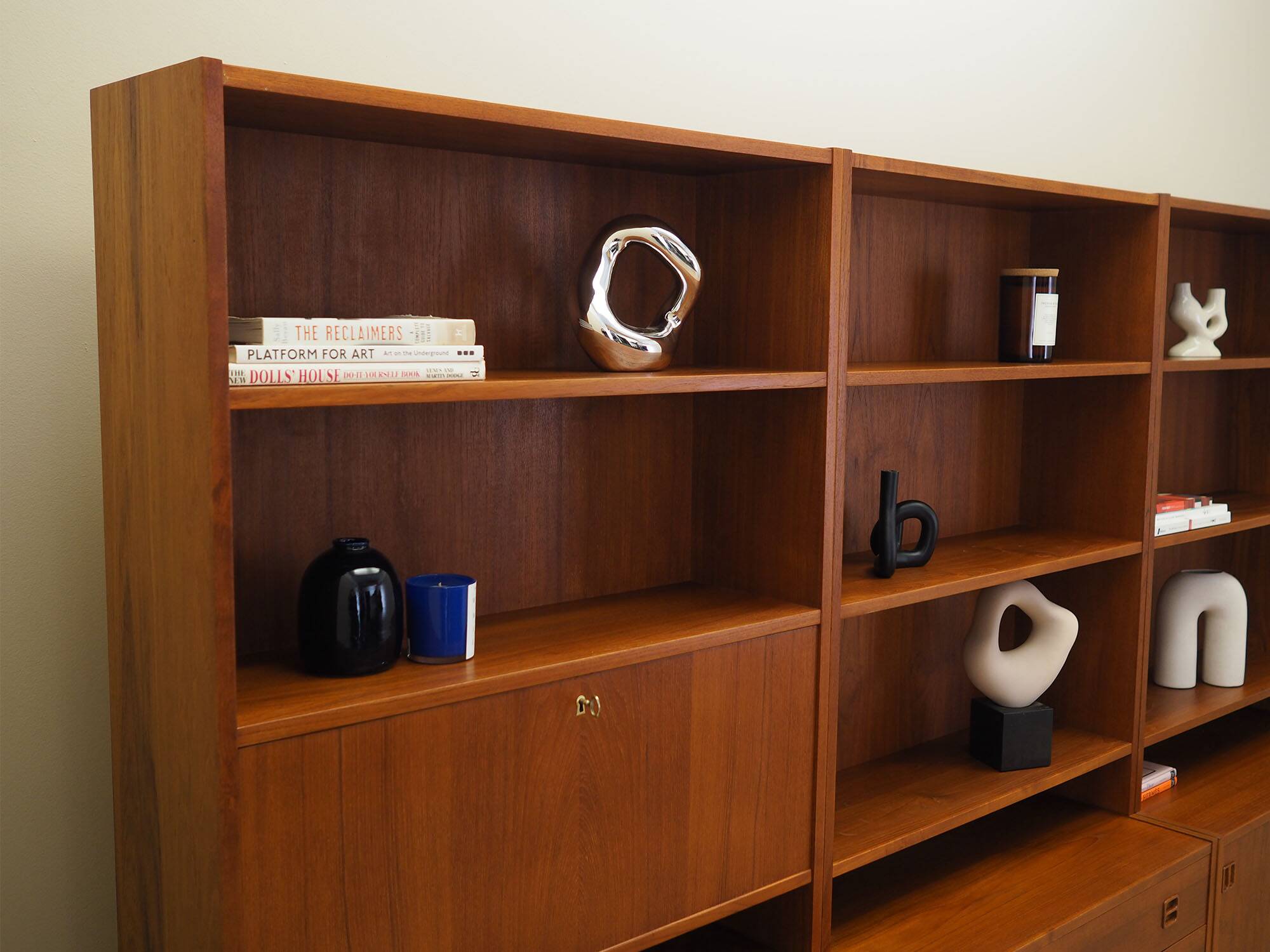 Set of three teak bookcases, Danish design, 1960s, made in Denmark