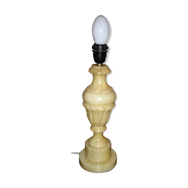 Pied de lampe en albatre années 80