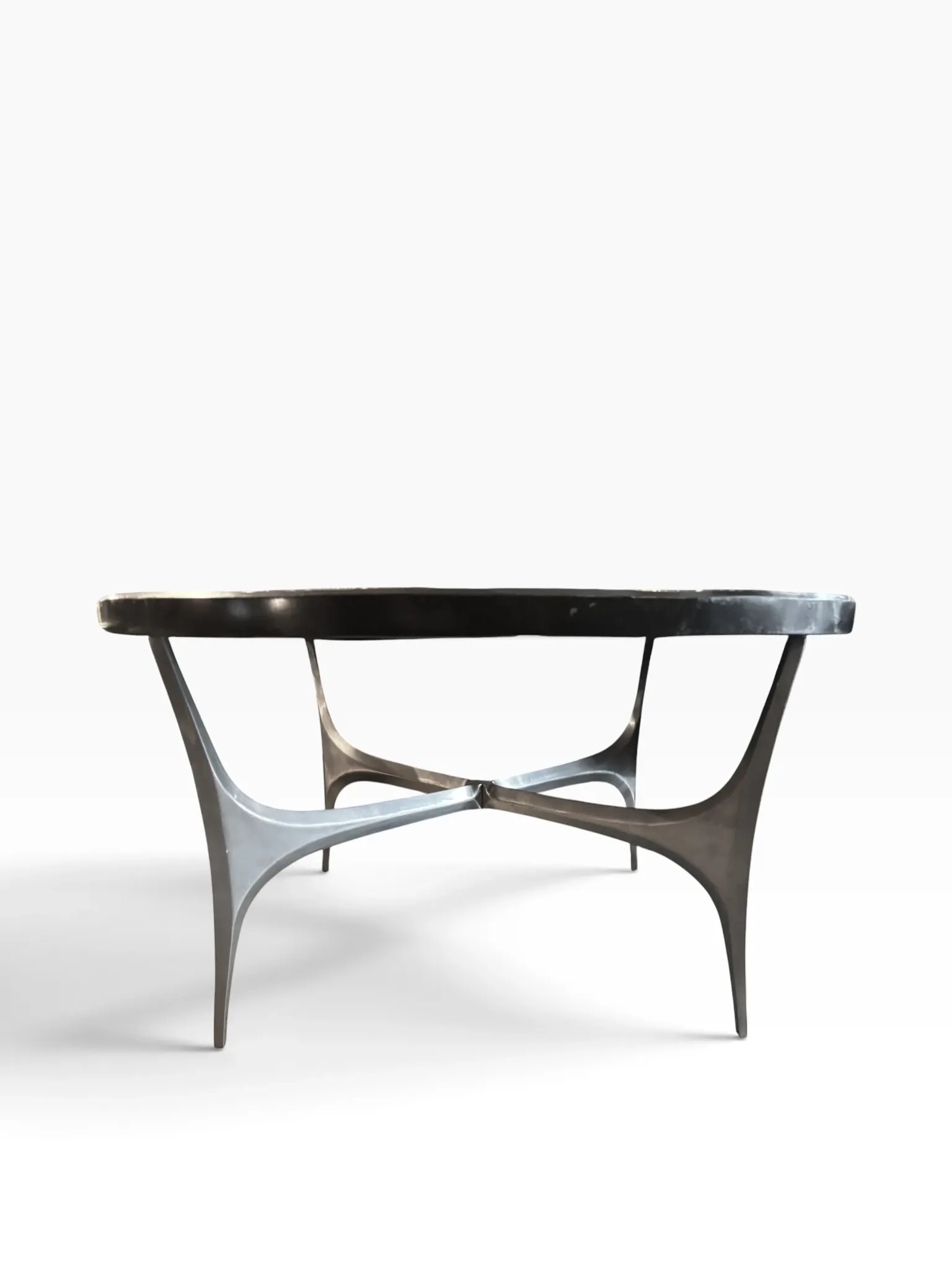 Rare coffee table by Knut Hesterberg with slate top.