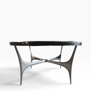 Rare coffee table by Knut Hesterberg with slate top.